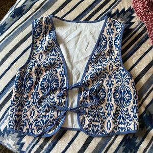 Women's Vintage Floral Tie Top